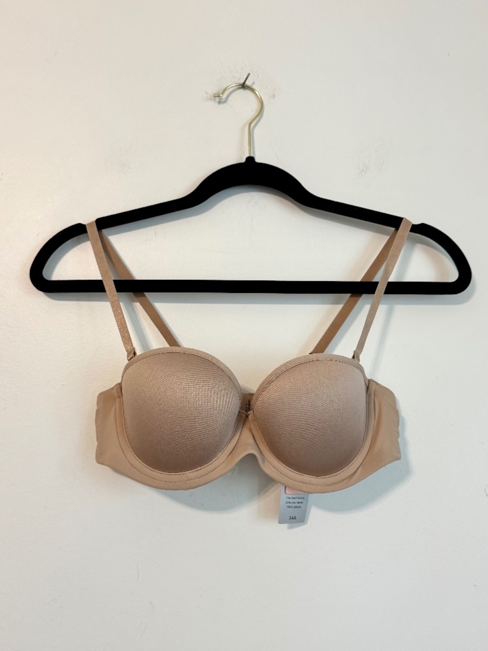 NWT! ThirdLove 24/7 Classic Strapless Bra - Taupe | Size 34A